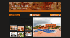 Desktop Screenshot of heritageresort.in